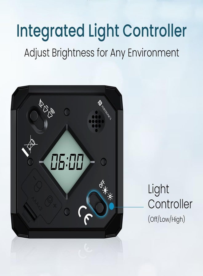 بورترونيكس مؤقت بورتونيكس تايم آوت الذكي، مكعب عد تنازلي لمدة 1، 5، 7، 9 دقائق مع منبه صوتي ومرئي لإدارة أفضل للوقت في المطبخ، ودراسة الأطفال، والألعاب، والتمارين الرياضية، والتأمل، واليوغا (أسود) - Image 5